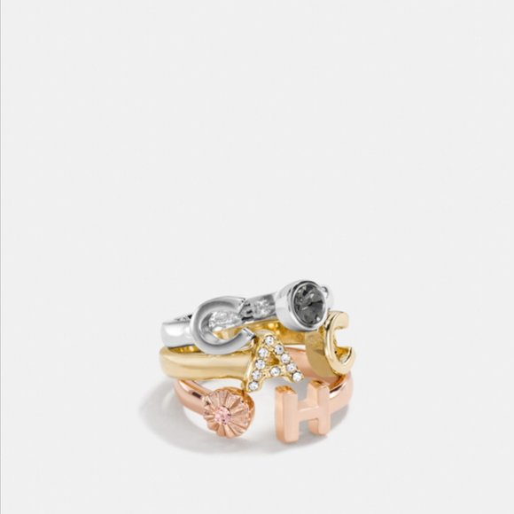 Coach Letters Ring Set - Picture 1 of 7